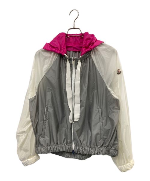 MONCLER（モンクレール）MONCLER (モンクレール) FUCHSIA GIUBBOTTO スプリングパーカー ピンク×グレー×ホワイト サイズ:2の古着・服飾アイテム