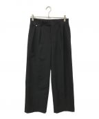 AURALEEオーラリー）の古着「TROPICAL WOOL KID MOHAIR SLACKS」｜ブラック