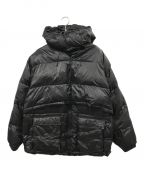 SOFTHYPHENソフトハイフン）の古着「LAYER FRONT PUFFER JACKET」｜ブラック