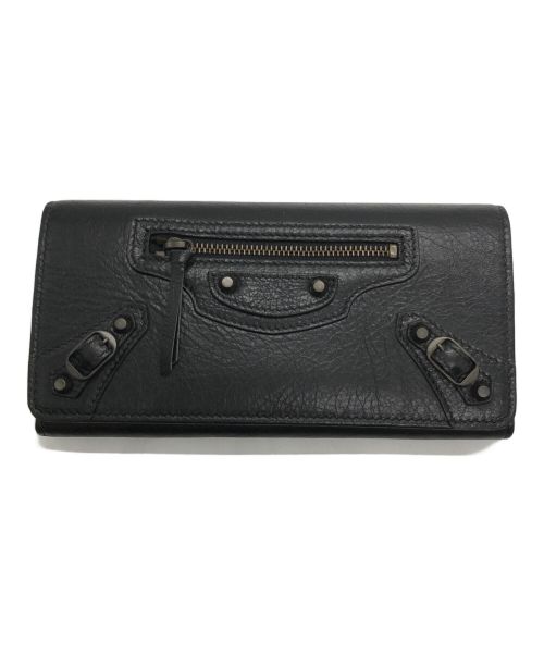 BALENCIAGA（バレンシアガ）BALENCIAGA (バレンシアガ) CONTINENTAL CLASSIC WALLET ブラックの古着・服飾アイテム