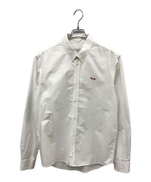 maison kitsune（メゾンキツネ）MAISON KITSUNE (メゾンキツネ) FOX PATCH SHIRT ホワイト サイズ:42の古着・服飾アイテム