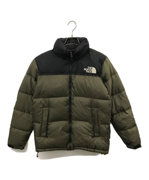 THE NORTH FACE（ザ ノース フェイス）THE NORTH FACE (ザ ノース フェイス) ヌプシダウンジャケット カーキ×ブラック サイズ:Lの古着・服飾アイテム