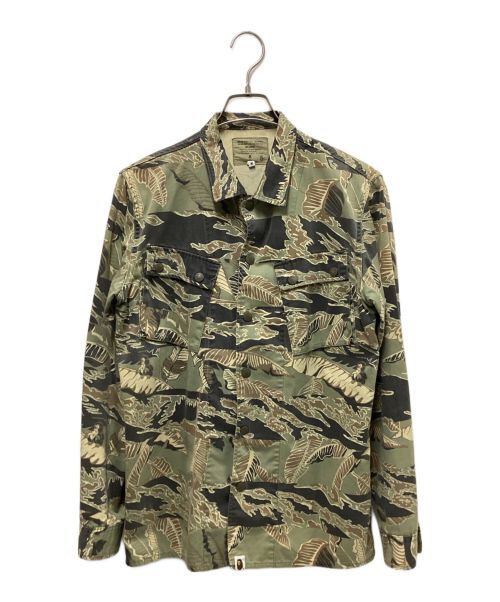 A BATHING APE（アベイシングエイプ）A BATHING APE (アベイシングエイプ) カモミリタリージャケット オリーブ サイズ:Mの古着・服飾アイテム