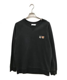 maison kitsune（メゾンキツネ）の古着「DOUBLE FOX HEAD SWEAT」｜ブラック