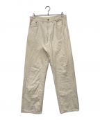 Name.ネーム）の古着「DENIM STRAIGHT PANTS」｜ベージュ