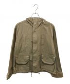 Name.ネーム）の古着「40/1 COTTON RIPSTOP HOODED SHIRTS」｜ベージュ