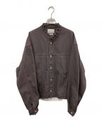 YOKEヨーク）の古着「CUT-OFF WIDE DENIM TRUCKER JACKET」｜ブラウン