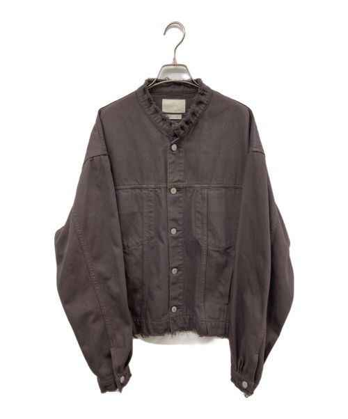 YOKE（ヨーク）YOKE (ヨーク) CUT-OFF WIDE DENIM TRUCKER JACKET ブラウン サイズ:2の古着・服飾アイテム