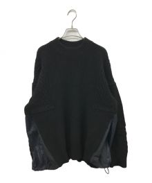 sacai（サカイ）の古着「Wool Knit Pullover」｜ブラック×ネイビー