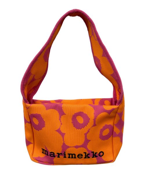 marimekko（マリメッコ）marimekko (マリメッコ) ニットワンショルダーバッグ オレンジの古着・服飾アイテム