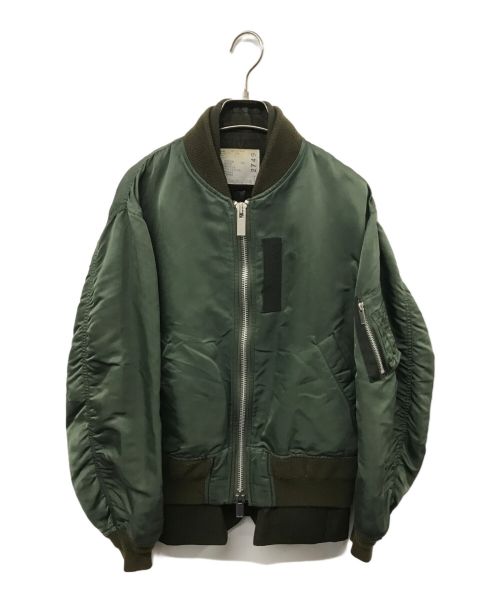 sacai（サカイ）sacai (サカイ) MA-1 docking 2B jacket カーキ サイズ:2の古着・服飾アイテム