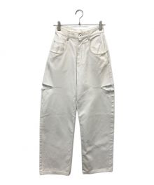 Maison Margiela 1（メゾンマルジェラ 1）の古着「5Pocket Cut スラッシュ デニムパンツ」｜ホワイト