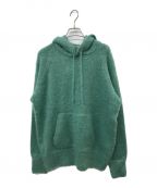 AURALEEオーラリー）の古着「23AW BRUSHED SUPER KID MOHAIR KNIT P/O PARKA」｜グリーン