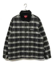 SUPREME（シュプリーム）の古着「Faux Fur Flannel Shirt」｜ブラック×ホワイト