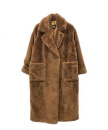 UGG（アグ）の古着「Alesandra Faux Fur Wrap Coat」｜ブラウン