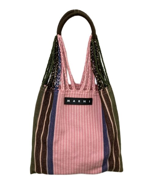 MARNI（マルニ）MARNI (マルニ) MARKET HAMMOCK BAG ピンク×マルチカラーの古着・服飾アイテム