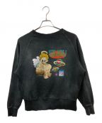 BEAMS×TAPPEI×FUTURE ARCHIVEビームス×タッペイ×フューチャー アーカイブ）の古着「23SS DAMEGE FLOCK Y PRINT CREWNECK SWEAT」｜グレー