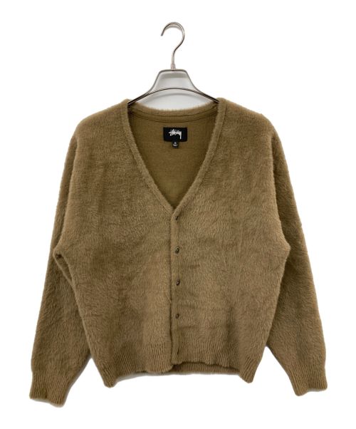 stussy（ステューシー）stussy (ステューシー) SHAGGY CARDIGAN ブラウン サイズ:Mの古着・服飾アイテム