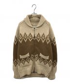 Maison Margiela 14メゾンマルジェラ 14）の古着「Hand knitted Fair isle sweater」｜ベージュ×ブラウン