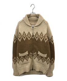 Maison Margiela 14（メゾンマルジェラ 14）の古着「Hand knitted Fair isle sweater」｜ベージュ×ブラウン