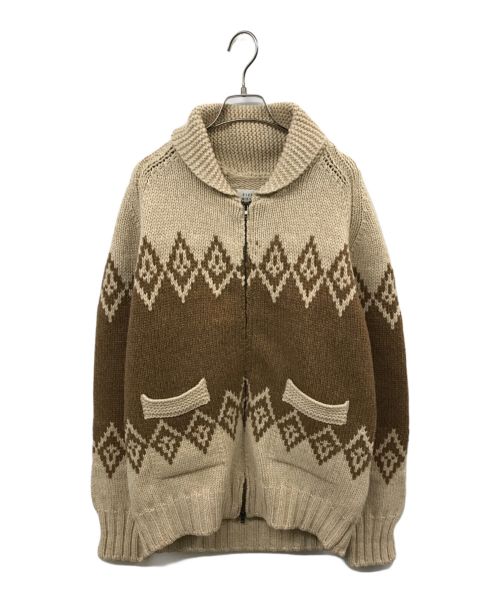 Maison Margiela 14（メゾンマルジェラ 14）Maison Margiela 14 (メゾンマルジェラ 14) Hand knitted Fair isle sweater ベージュ×ブラウン サイズ:Mの古着・服飾アイテム