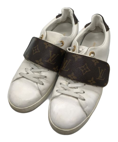 LOUIS VUITTON（ルイ ヴィトン）LOUIS VUITTON (ルイ ヴィトン) フロントロー ベルクロスニーカー ホワイト×ブラウン サイズ:37 1/2の古着・服飾アイテム