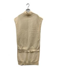 Maison Margiela（メゾンマルジェラ）の古着「ダメージ加工タートルネックウールベスト」｜ベージュ