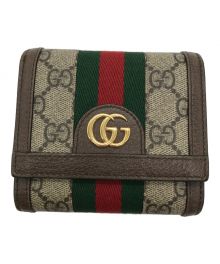 GUCCI（グッチ）の古着「〔オフィディア〕GG ウォレット」｜ブラウン×ベージュ