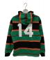 SUPREME (シュプリーム) HOODED RUGBY グリーン×ブラック サイズ:S：20000円