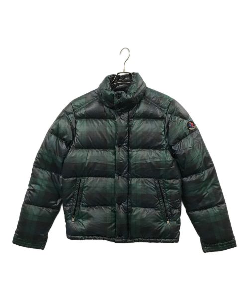 MONCLER（モンクレール）MONCLER (モンクレール) COMBLOUX チェックダウンジャケット グリーン×ネイビー サイズ:1の古着・服飾アイテム