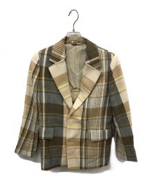 AURALEE（オーラリー）の古着「HARD TWIST ORGANIC WOOL MESH CHECK JACKET」｜ブラウン