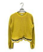 MONCLERモンクレール）の古着「MAGLIA TRICOT GIROCOLLO フリルニット」｜イエロー