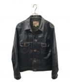 Y'2 leatherワイツーレザー）の古着「INDIGO HORSE 2nd Type JACKET」｜ネイビー