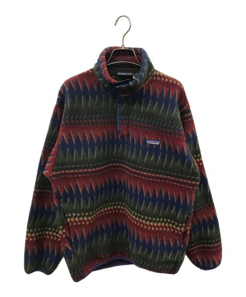 Patagonia（パタゴニア）Patagonia (パタゴニア) ミネハハ柄 シンチラスナップTプルオーバー ネイビー×レッド×カーキ サイズ:Sの古着・服飾アイテム