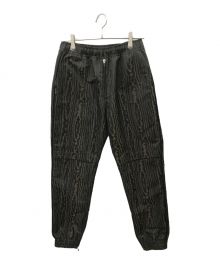 JOHN LAWRENCE SULLIVAN（ジョン ローレンス サリバン）の古着「Moire jacquard track pants」｜ブラウン