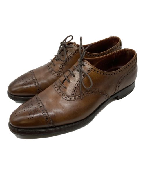 Crockett & Jones（クロケット＆ジョーンズ）Crockett & Jones (クロケット＆ジョーンズ) セミブローグシューズ ブラウン サイズ:7.5の古着・服飾アイテム