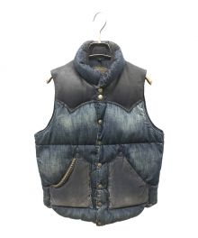 RockyMountainFeatherBed×Hysteric Glamour（ロッキーマウンテンフェザーベッド×ヒステリックグラマー）の古着「デニムダウンベスト」｜ブルー