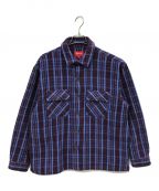 SUPREMEシュプリーム）の古着「22AW Heavy Flannel Shirt」｜ブルー×パープル