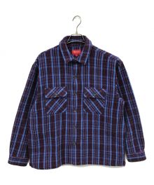 SUPREME（シュプリーム）の古着「22AW Heavy Flannel Shirt」｜ブルー×パープル