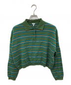 LOEWEロエベ）の古着「Polopullover aus Wolle ポロ ウール セーター」｜グリーン