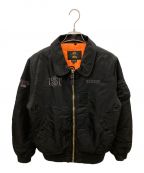 stussy×ALPHAステューシー×アルファ）の古着「B-15 WORLDWIDE JKT」｜ブラック