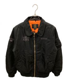 stussy×ALPHA（ステューシー×アルファ）の古着「B-15 WORLDWIDE JKT」｜ブラック