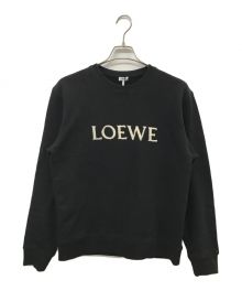 LOEWE（ロエベ）の古着「22AW ロゴエンブロダイリークルーネックスウェット」｜ブラック