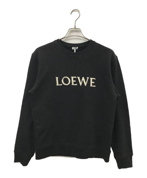 LOEWE（ロエベ）LOEWE (ロエベ) 22AW ロゴエンブロダイリークルーネックスウェット ブラック サイズ:Mの古着・服飾アイテム