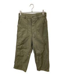 HYKE（ハイク）の古着「BACK SATIN BAKER PANTS」｜オリーブ