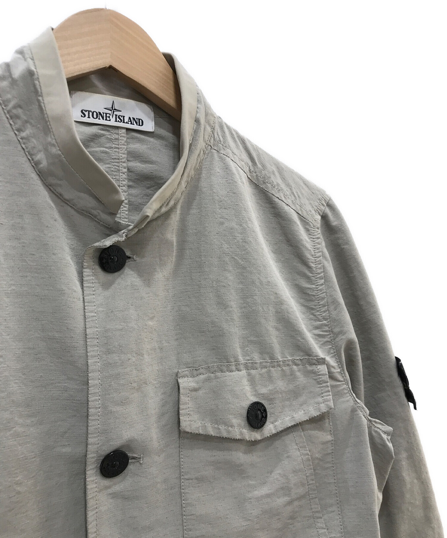 STONE ISLAND POLIESTER SHANTUNG シャツジャケット-