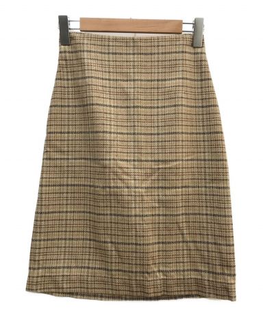 AURALEE SILK SUMMER TWEED SLIT SKIRT-connectedremag.com