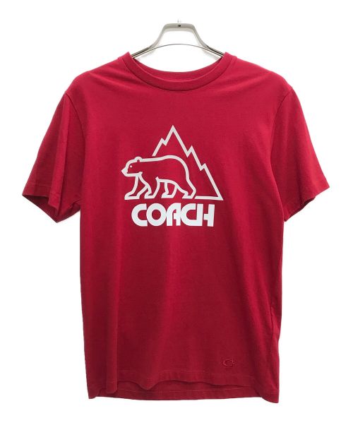 COACH（コーチ）COACH (コーチ) ロゴTシャツ レッド サイズ:Sの古着・服飾アイテム
