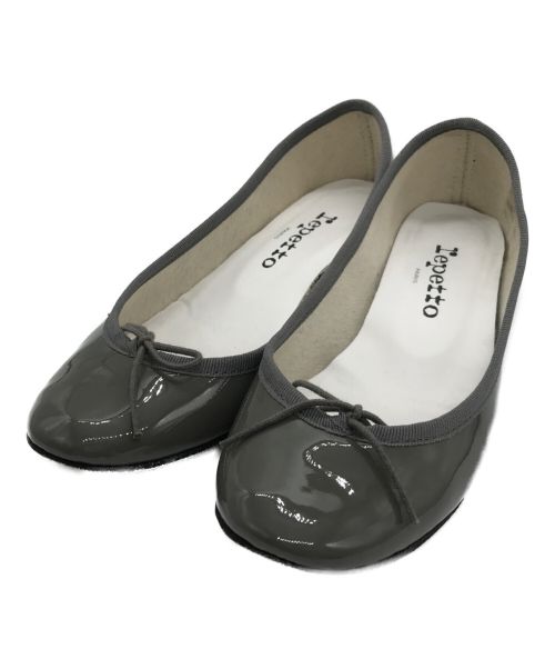 repetto（レペット）repetto (レペット) エナメルバレエパンプス グレー サイズ:36の古着・服飾アイテム