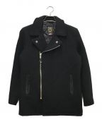 Schottショット）の古着「WOOL PEA COAT ZIP FRONT」｜ブラック